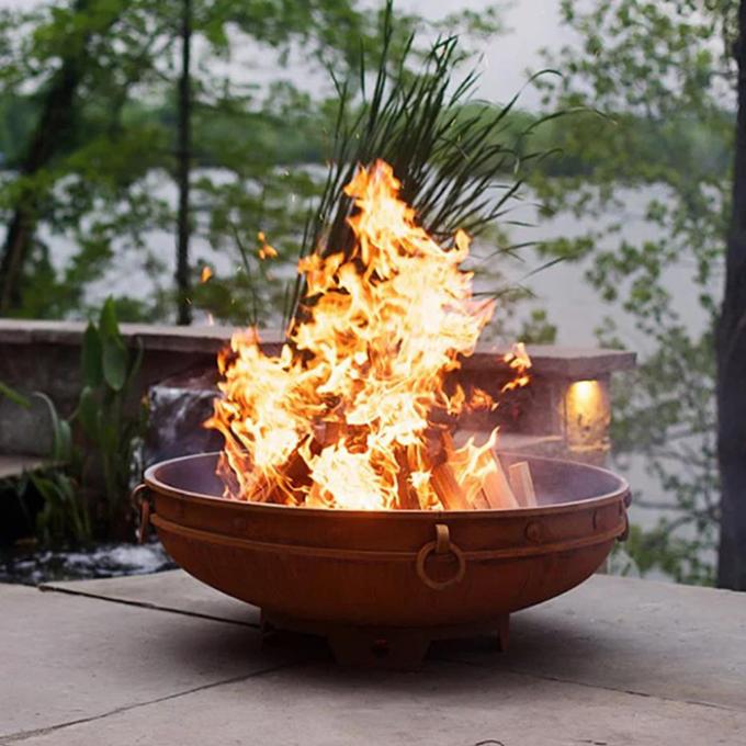 Сад на открытом воздухе Firepit ямы огня Corten современного топления камина на открытом воздухе стальной деревянный горящий
