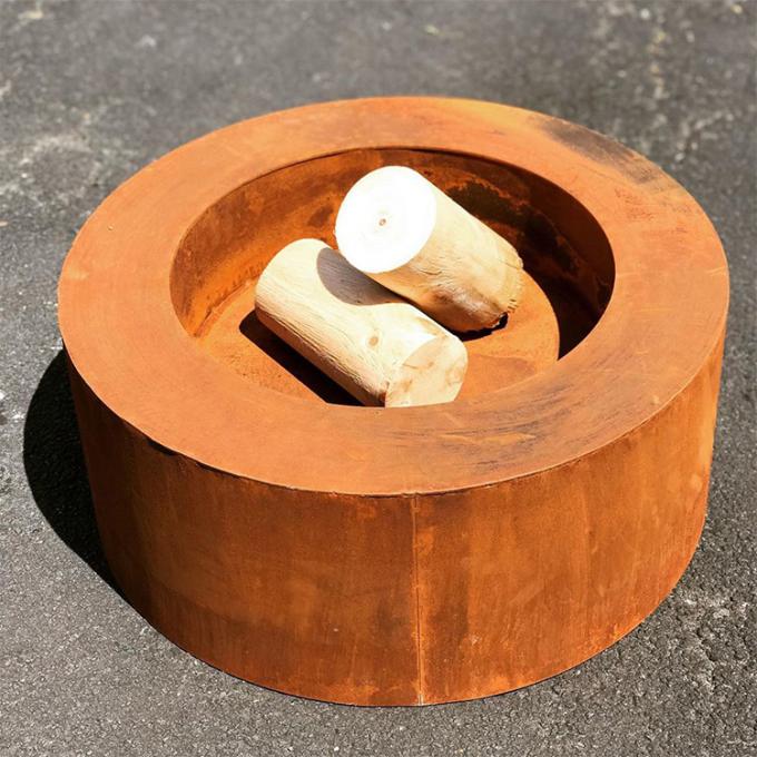 Яма огня Corten отличительного подогревателя толщины металла 2mm Corten стального ржавого стальная для на открытом воздухе шара ямы огня