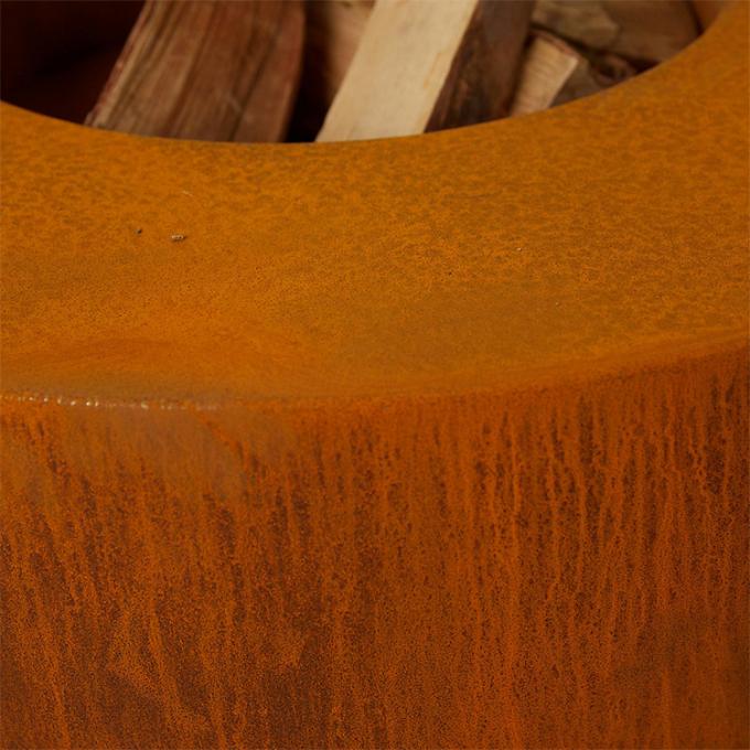 Яма огня Corten отличительного подогревателя толщины металла 2mm Corten стального ржавого стальная для на открытом воздухе шара ямы огня