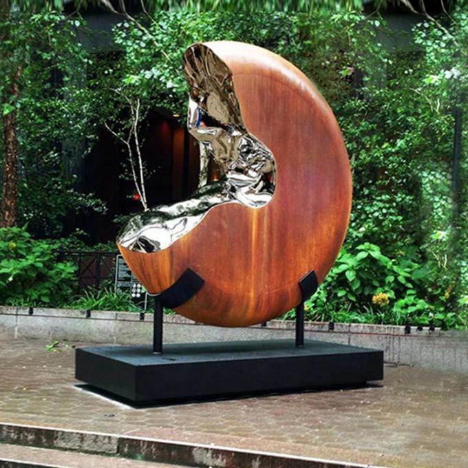 Верхняя скульптура оформления Corten стальная на открытом воздухе абстрактная домашняя с нержавеющей сталью