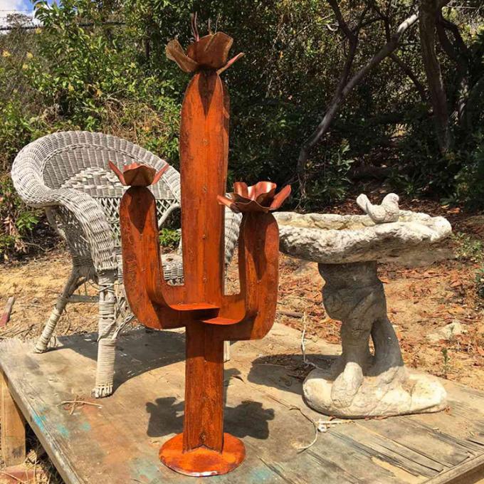 Скульптура Corten новых украшений двора кактуса металла ландшафта сада дизайна стальная