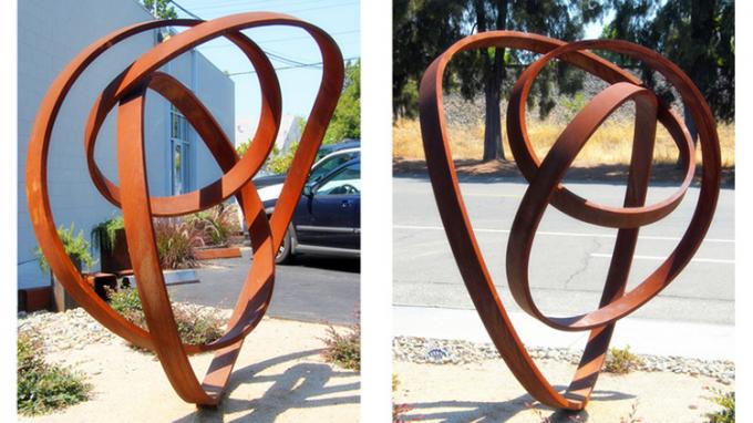Скульптура Corten искусства ландшафта металла открытого сада заржаветая оформлением стальная