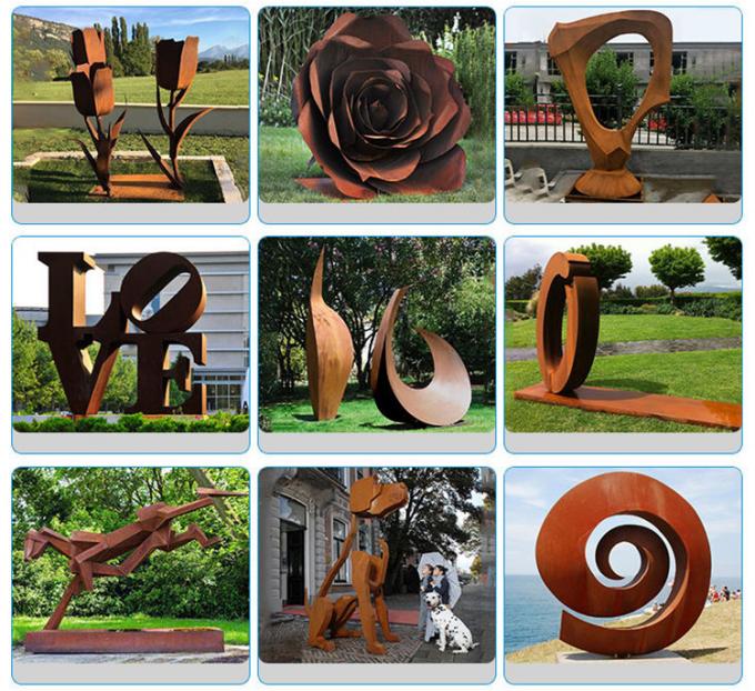 Скульптура Corten новых украшений двора кактуса металла ландшафта сада дизайна стальная