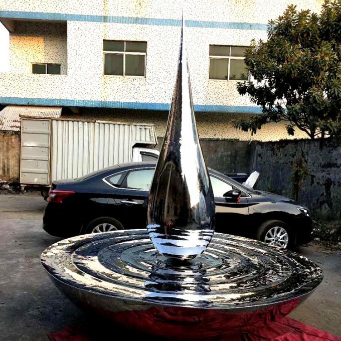 Скульптура сферы современной нержавеющей стали открытого сада творческой овальная